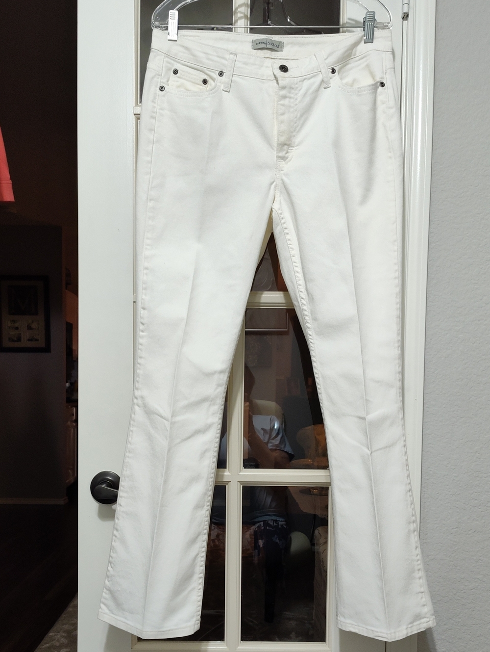 Lee Riders White Boot Cut Jeans, 5-Pocket Styling, Size 12M - Picture 2 of 10